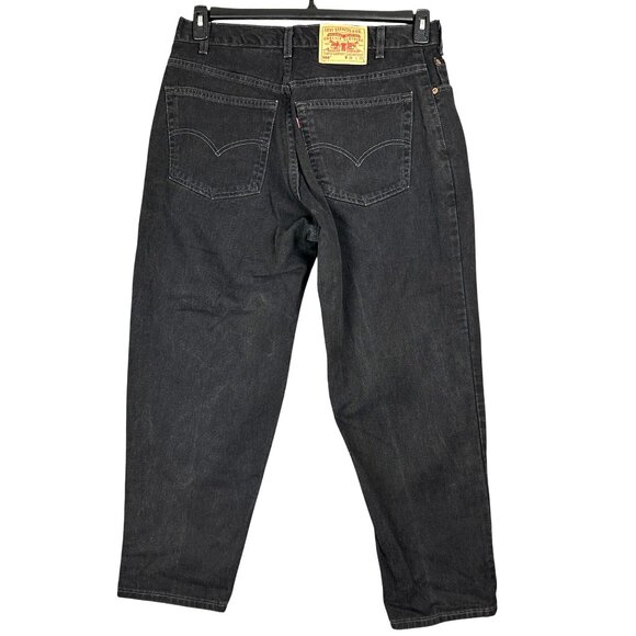 Vintage Levi's 560 Jeans Men 36x30 Black Baggy Denim Loose Fit Tapered Leg - Picture 2 of 15